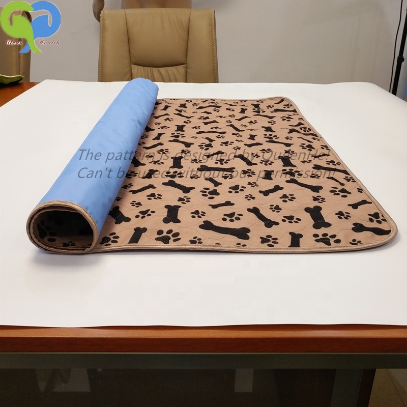 Premium Stain Resistant Quick Absorbent Waterproof Reusable Quilted Washable dog pee pad pet mat dog training pads