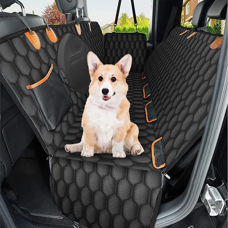100% Waterproof Dog Seat Cover Anti-Slip Pet Backseat Cover  with Visual Window