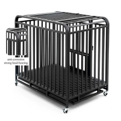 Wholesale Pet Supplies Detachable Assembled Dog Crate Galvanized Iron Pipe Dog Crate With Tray and Lock