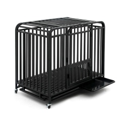 Wholesale Pet Supplies Detachable Assembled Dog Crate Galvanized Iron Pipe Dog Crate With Tray and Lock