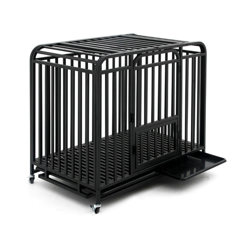 Wholesale Pet Supplies Detachable Assembled Dog Crate Galvanized Iron Pipe Dog Crate With Tray and Lock