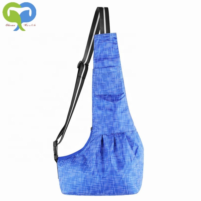 yarn-dyed oxford sling shoulder bag breathable dog carrier adjustable cat travel carrier Medium