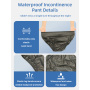 Aidingcare Couche-culotte lavable et réutilisable pour adulte, silencieuse, en plastique, unisexe, anti-fuite, pour incontinence