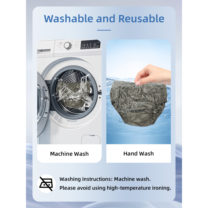 Aidingcare Couche-culotte lavable et réutilisable pour adulte, silencieuse, en plastique, unisexe, anti-fuite, pour incontinence