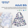 Wholesale Washable Reusable Sleeveless Apron Adult Bibs Button Closure Latex-free Durable Anti-dirty Elderly Food Eating