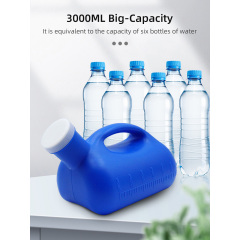 Wholesale Modern Home Care Urinals 3000ML Extra Large Thickened Plastic Men Urinal Bottle Spill Proof Reusable Male Pee Bottle
