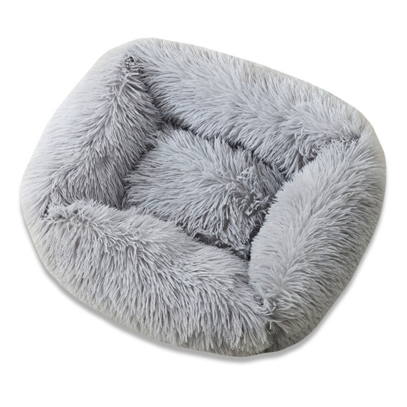 Plush Super Soft Dog Bed Pet Rectangle Sleeping Kennel Lounger Cat House Winter Warm Sofa Basket for Small Medium Large Dog