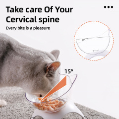 Wide Dish Non Slip Elevated Cat Food Bowls with Raised Stand for Puppy Dogs Cats