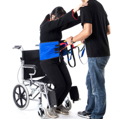 Cinturón de seguridad para la marcha, venta al por mayor, con transferencia de tela, para personas mayores y discapacitadas, ayuda para levantar la cama en silla de ruedas, con asas cómodas.