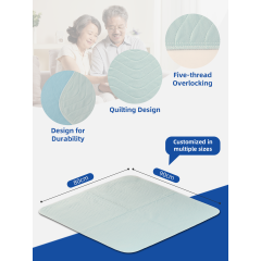 Wholesale Quilted Knitted Bed Pads Washable Waterproof Underpads Super Absorbency Reusable Bedwetting Incontinence Pad Adults