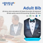 Baberos ajustables grandes para adultos, al por mayor, reutilizables, impermeables, protectores de ropa con recogedor de migas opcional, duraderos y lavables.