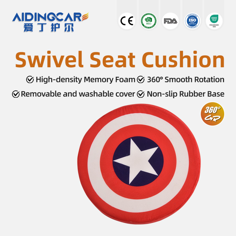 Round 40cm Swivel Seat Cushion, 360 Rotating Pad for Home Office Yoga Dining Chair