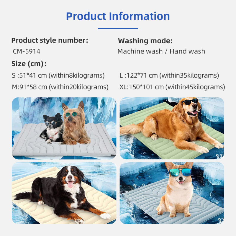Travel Washable Portable Folding Waterproof Travel Pet Bed Dog Cooling Mat