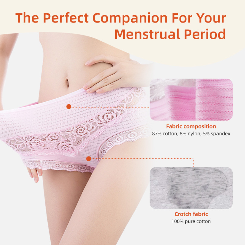 Aidingcare Period Underwear Women's High Waist Absorbent Leakproof Panties