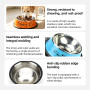 Wholesale Pet Bowls Multiple Colour Pet Food Container Non-slip 201 Stainless Steel Pet Bowls for Small Animals