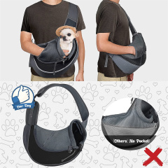 Venta al por mayor Pet Dog Sling Carrier Hands Free Dog Carrier Sling con malla transpirable