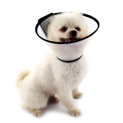 調整可能な犬のエリザベス朝の首輪ペット保護首輪犬の首の回復円錐首輪、咬傷をなめる、手術または創傷用