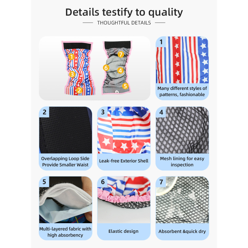 Wholesale Washable Flat Wrap Dog Diapers - Male Belly Bands for Easy Use
