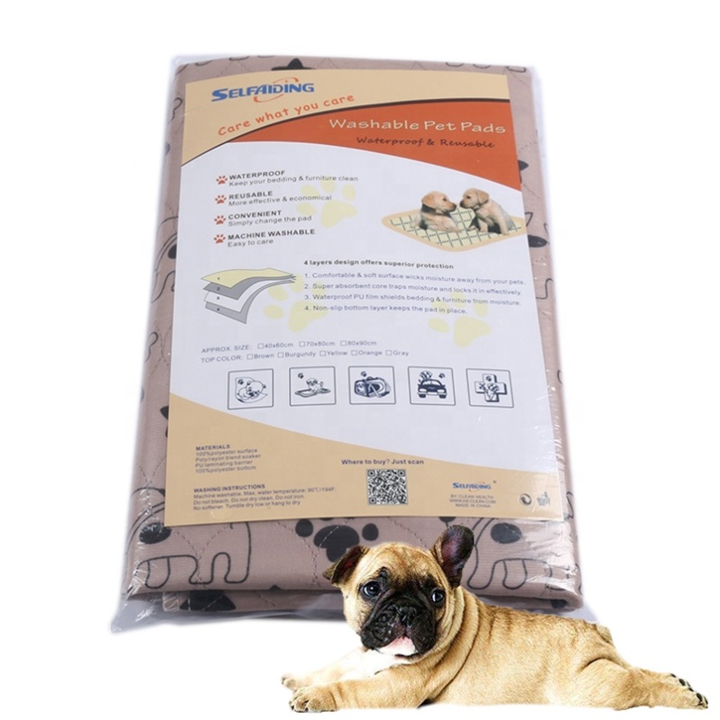 Washable Pet Bed Dog Pee Pad Reusable Puppy Training Mats
