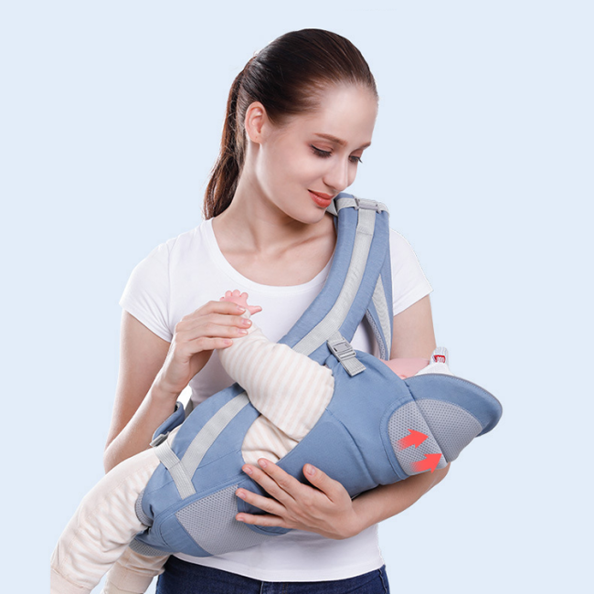 organic cotton baby carrier with Lumbar Support hipseat baby front pack carrier