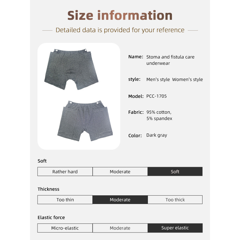 Hot Sell Incontinence Care Patient Boxer Underwear Urine Bag Pants Suitable for Elder Incontinent People