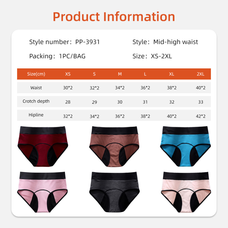 Aidingcare Women's Menstrual Underwear Period Panties for Sensitive Skin