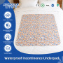 Wholesale Washable Reusable Waterproof Underpads Heavy Absorbency Bedwetting Incontinence Pads for Adults Plain Polyester/Cotton