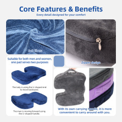 Wholesale Soft Wheelchair Office Memory Foam Seat Cushions Coccyx Orthopedic Comfortable Backbone Care Anti-Static Anti-Dust
