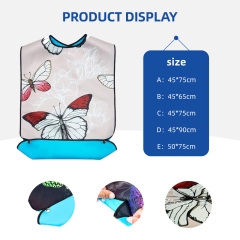 Wholesale Washable Clothing Protector Reusable Waterproof Large Feeding Adult Bib for Patient or Old People