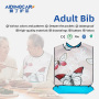 Wholesale Washable Clothing Protector Reusable Waterproof Large Feeding Adult Bib for Patient or Old People