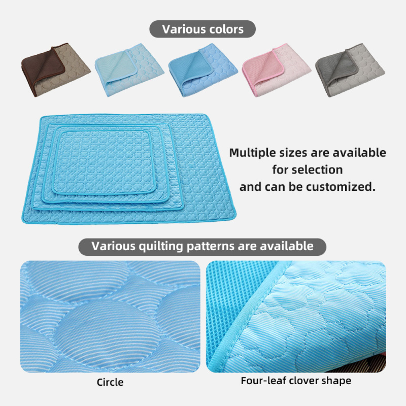 Wholesale Washable Ice Silk Mat Self Cooling Sleeping Kennel Pad Pet Reusable Bed Mat Dog Cooling Mat for Dogs Cats