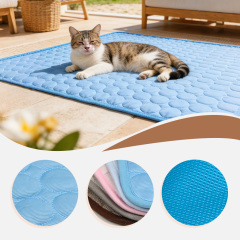 Wholesale Washable Ice Silk Mat Self Cooling Sleeping Kennel Pad Pet Reusable Bed Mat Dog Cooling Mat for Dogs Cats