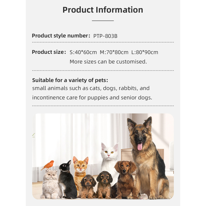 Wholesale Reusable Washable Dog Pad Pet Puppy Training Pee Pad for Dogs