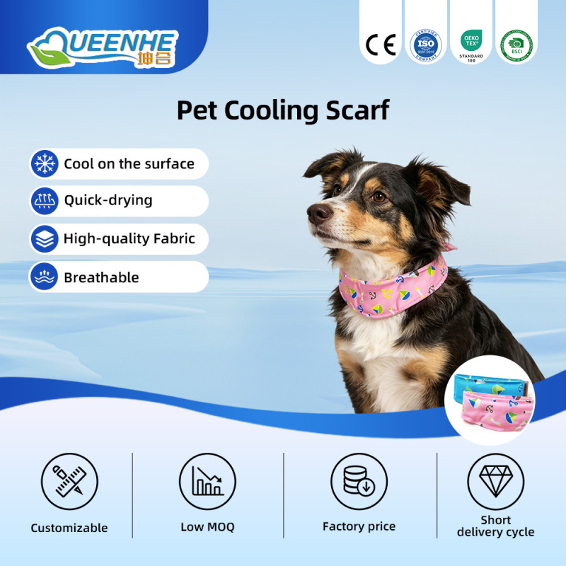 Pet Recyclable Ice Self Cooling Scarf Pet Cooling Scarf for Pet