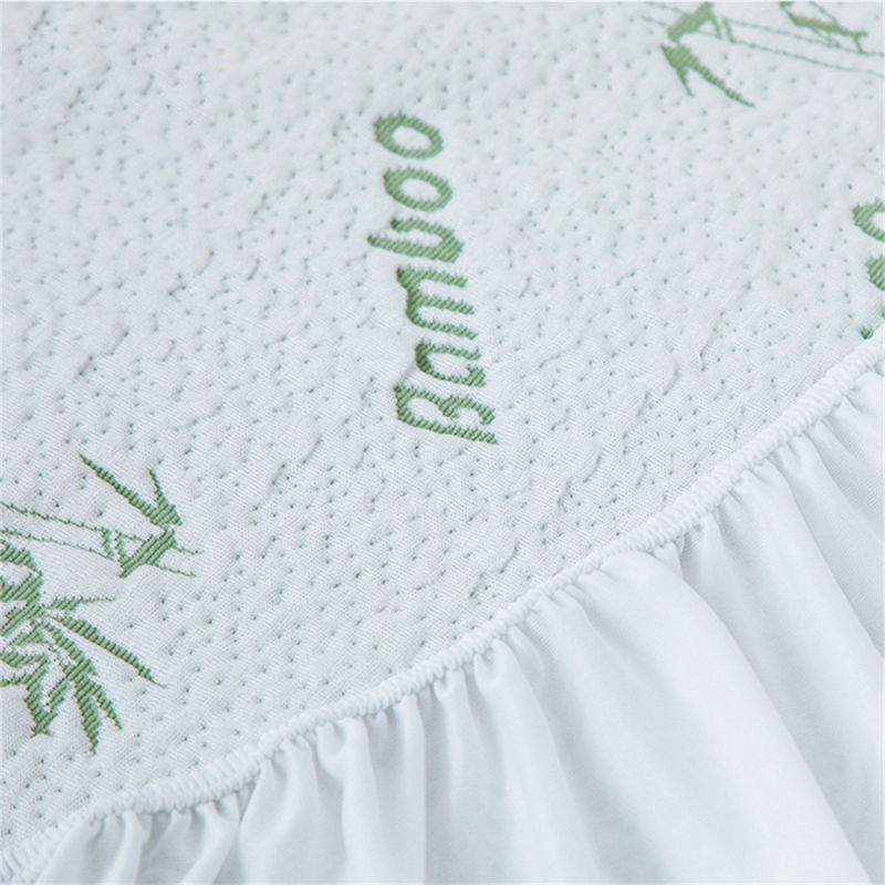 Wholesale King Size Fully Waterproof Bamboo Mattress Protector Breathable Noiseless Cover with Comfortable Noiseless Feature