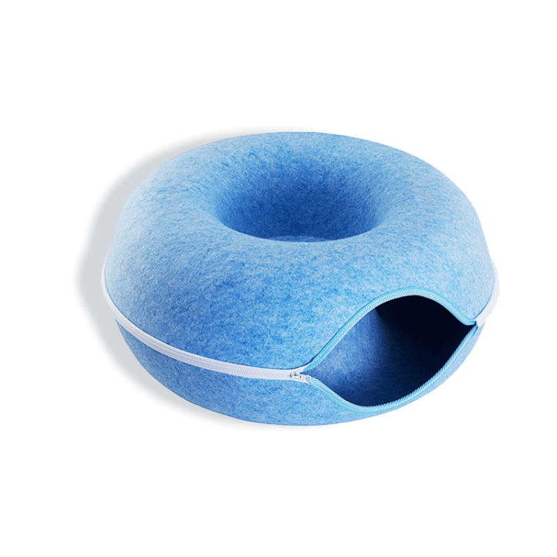Washable dog bed Donut felt round calming dog nest cat pet deep sleeping bed fluffy round pet bed