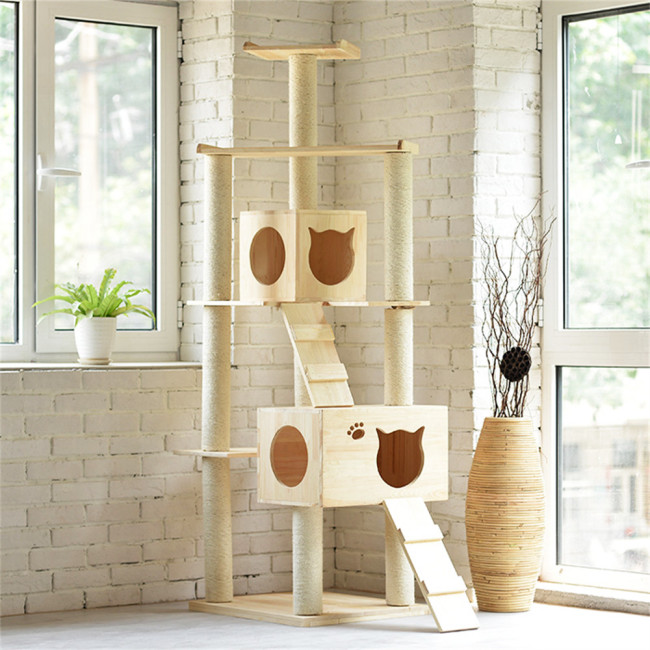 Venta al por mayor Cat Play House Indoor Cats Furniture Kitten Activity Cat Tower