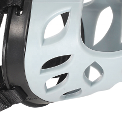 Plastic Dog Muzzle Adjustable Plastic Coated Nylon Headstall - Prevents nipping and Biting - Multiple Sizes and Colors