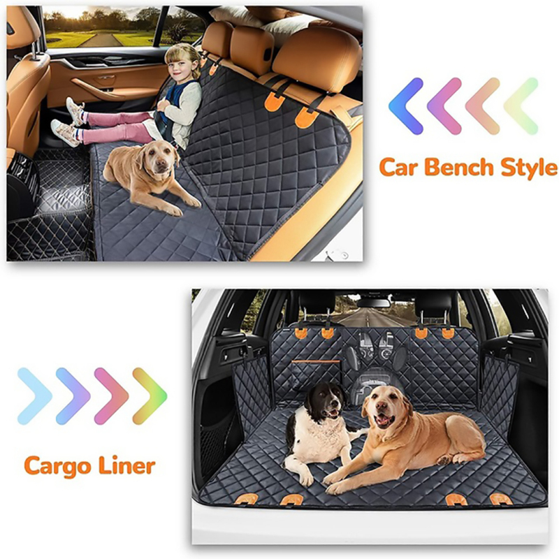 Dog Seat Cover for Back Seat 100% Waterproof Dog Car Seat Covers with Mesh Window