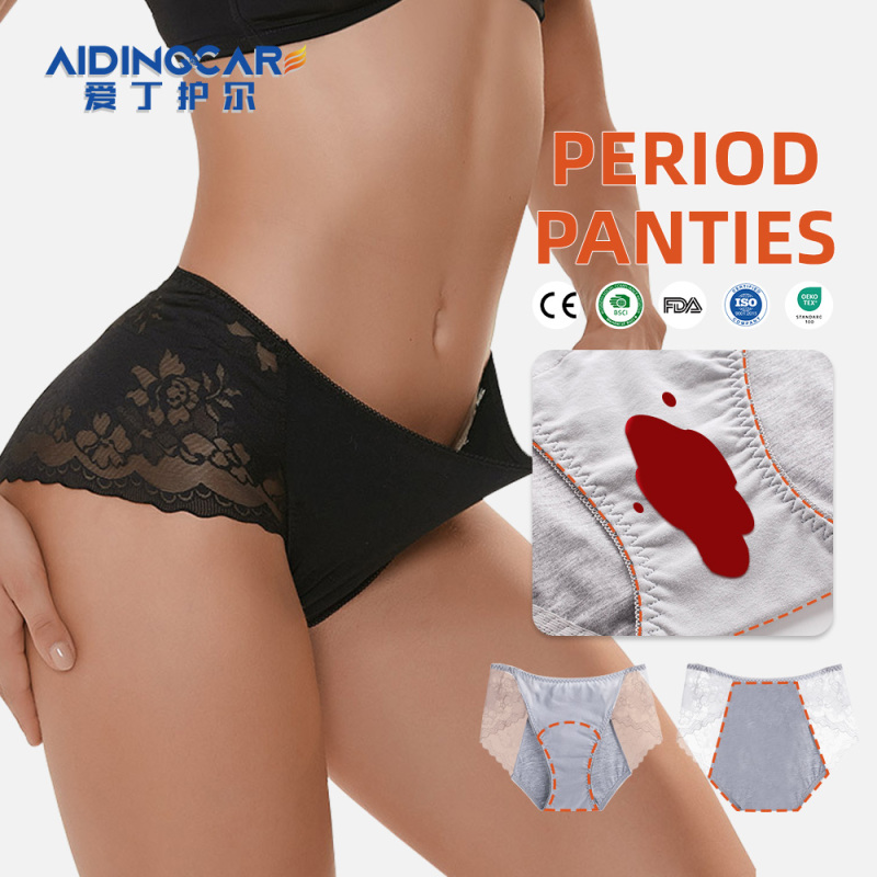 Aidingcare Menstruationsunterwäsche für Frauen, saugfähig, waschbar, für die Nacht