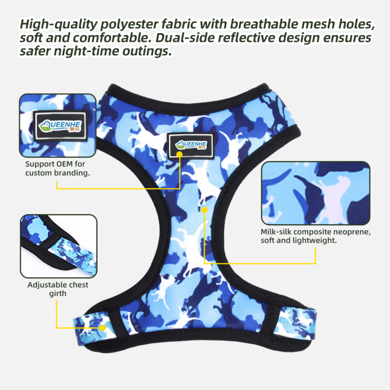 Wholesale Soft Dog Harness Adjustable Small Dog Harness and Leash Set