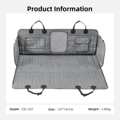 Wholesale Waterproof Durable Scratch Proof Nonslip Pet Back Seat Covers for Dogs With Storage Pockets
