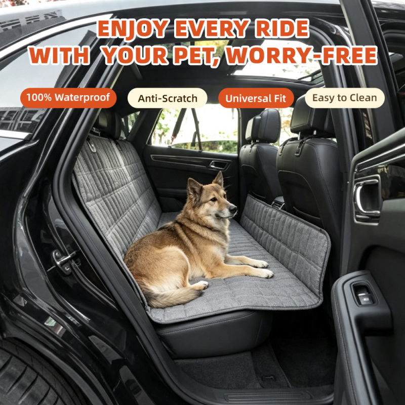 Wholesale Waterproof Durable Scratch Proof Nonslip Pet Back Seat Covers for Dogs With Storage Pockets