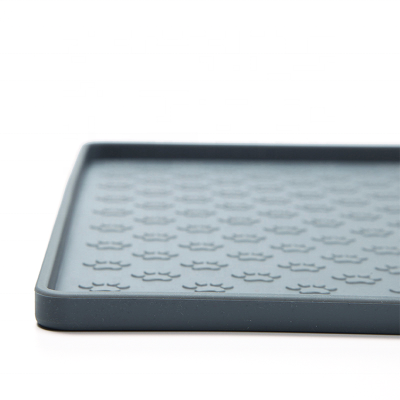Non Slip Pet Food Mat Silicone Washable Dog Bowl Mat Waterproof Dog Food Mats for Floors