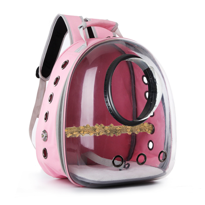 New transparent pet backpack parrot out pack myna bird cage pet space pack