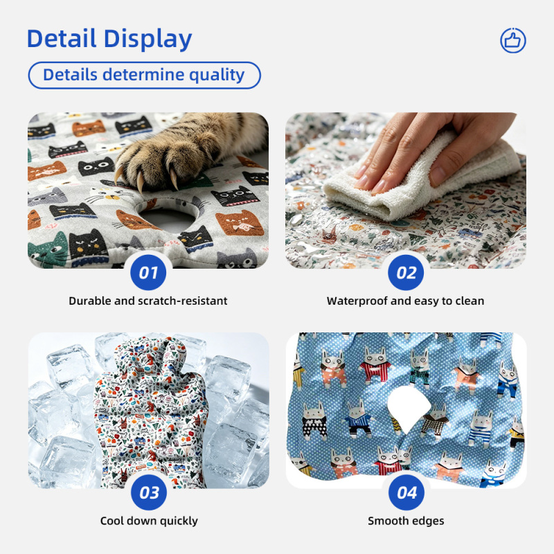 Recyclable Ice Self Cooling Cotton Pet Ice Mat Pet Cooling Mat