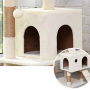 Wholesale Multi-Level Cat Tree Cat Furniture Condo for Large Cats with Padded Plush Perch
