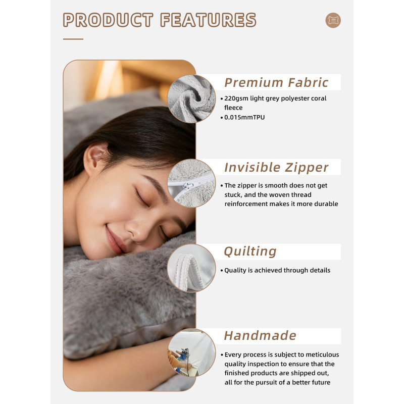 Wholesale High Terry Polyester Pillow Covers Modern Waterproof Pillow Protectors Zipper Home Hotel Washable Blank Christmas