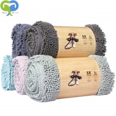 RTS Fast Dispatch Pet Bath Towel Ultra Soft Microfiber Chenille Dog Dry Towel Super Absorbent Durable Quick Drying Towel 85x60cm