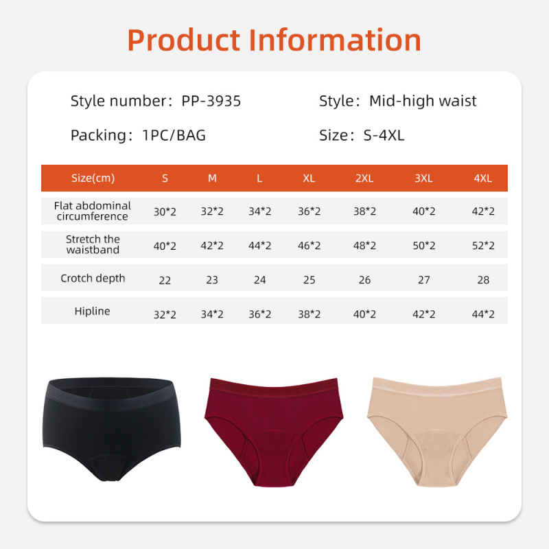 Bragas menstruales absorbentes y reutilizables Aidingcare para mujer